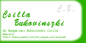 csilla bukovinszki business card